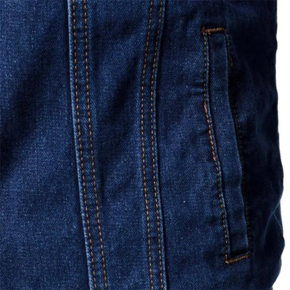 Men Light Blue Denim Jackets Slim Casual Denim Coats New Male High Quality Cotton Thicker Winter Jean Jackets Warm Coats XS-6XL