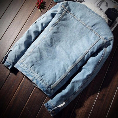 Chaqueta informal para hombre, chaquetas vaqueras, ropa de calle, abrigo para hombre, abrigo de otoño e invierno, abrigos gruesos y cálidos de lana HipHop a la moda para hombre