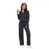 Free Shipping Wholesale Custom Women Sleepwear Set 2 Piece Home Wear Long Sleeve Lounge Wear