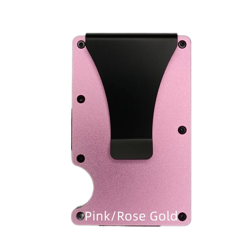 RFID Blocking Aluminium Card Holder/Smart Metal Slim Men Wallets/Minimalist Aluminum Wallet