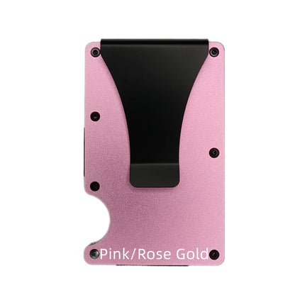 RFID Blocking Aluminium Card Holder/Smart Metal Slim Men Wallets/Minimalist Aluminum Wallet