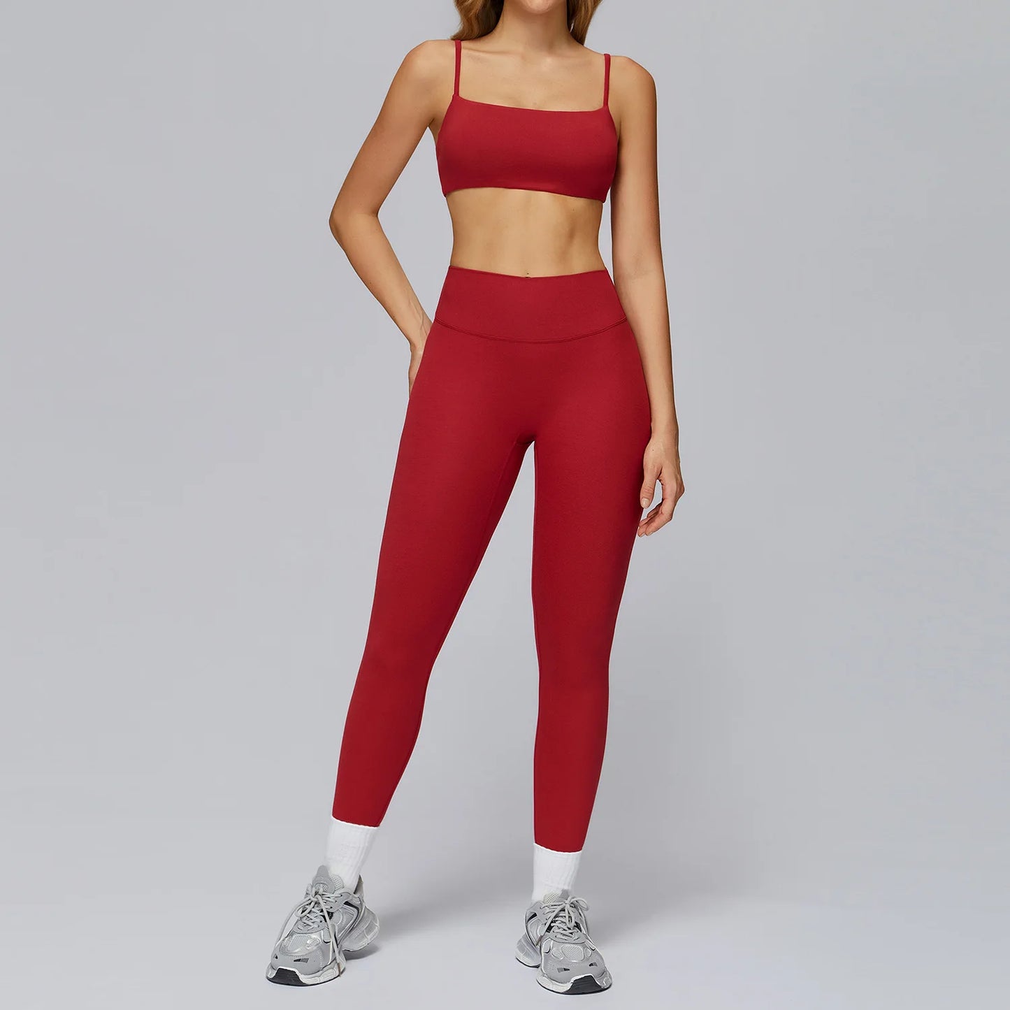 2025 Women 2 Piece Sets Impact Sports Bra Crop Tops High Waist Leggings Yoga Sport Outdoor Workout Lounge Wear Yoga Sets