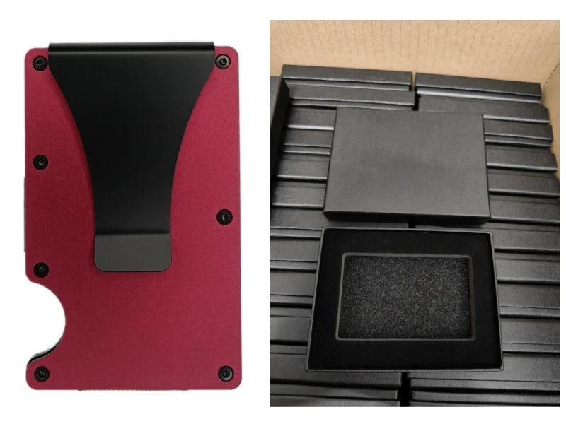RFID Blocking Aluminium Card Holder/Smart Metal Slim Men Wallets/Minimalist Aluminum Wallet