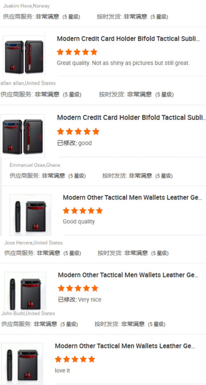 Modern Other Tactical Men Wallets Leather Genuine Premium Quality Men's Wallet Custom Logo Box
