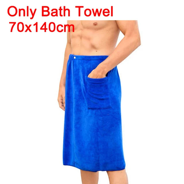 Man Wearable Magic BF Bath Towel with Pocket Soft Swimming Beach Bath Towel Blanket Male Shower Skirt sport Gym Towels Sheet Set
