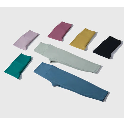 Vnazvnasi Hot Sale New Arrival Skin-Friendly Female Yoga Leggings Solid Color High Waist Outside Running Pants Calf-Length