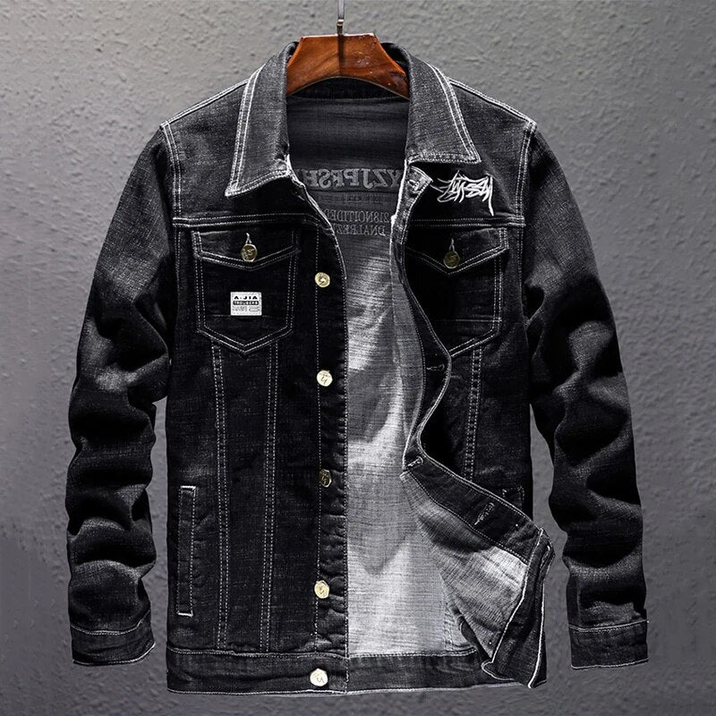 HCXY 2023 primavera moda Otoño Chaquetas vaqueras para hombre Abrigos Chaqueta de algodón para hombre chaqueta vaquera para hombre prendas de vestir vaquero masculino talla 4XL