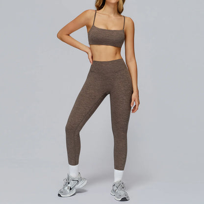 2025 Women 2 Piece Sets Impact Sports Bra Crop Tops High Waist Leggings Yoga Sport Outdoor Workout Lounge Wear Yoga Sets