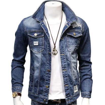 HCXY 2023 primavera moda Otoño Chaquetas vaqueras para hombre Abrigos Chaqueta de algodón para hombre chaqueta vaquera para hombre prendas de vestir vaquero masculino talla 4XL