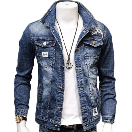 HCXY 2023 primavera moda Otoño Chaquetas vaqueras para hombre Abrigos Chaqueta de algodón para hombre chaqueta vaquera para hombre prendas de vestir vaquero masculino talla 4XL
