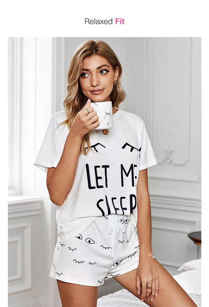 Hot Selling Women Sleepwear Cotton Pajama Set 2 Piece Sleep Wear Sets Nighty for Ladies Night Suits Lounge Wear Women