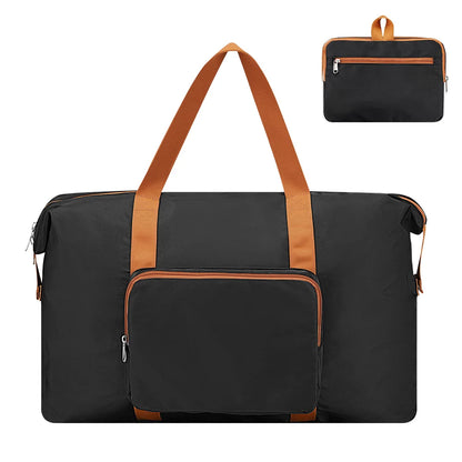 US Warehouse High Quality Lightweight Large Capacity Organizing Travel Bag Waterproof Black Foldable Duffle Bags for Women Man