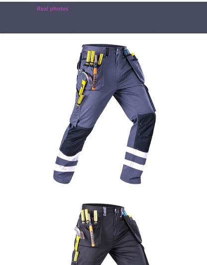 Work Clothes Men's maintainance Working Suit Wear-resistant Welder Suit Hi Vis Multi-pocket Labor safety Uniform Mechanical Suit