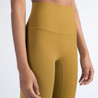 Vnazvnasi Hot Sale New Arrival Skin-Friendly Female Yoga Leggings Solid Color High Waist Outside Running Pants Calf-Length