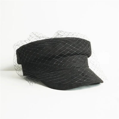 USPOP marca diseñador moda Otoño Invierno gorras mujeres malla hilo Newsboy gorras planas de mezclilla