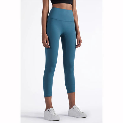Vnazvnasi Hot Sale New Arrival Skin-Friendly Female Yoga Leggings Solid Color High Waist Outside Running Pants Calf-Length