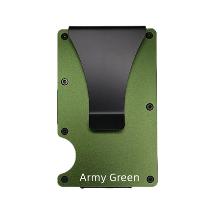 RFID Blocking Aluminium Card Holder/Smart Metal Slim Men Wallets/Minimalist Aluminum Wallet