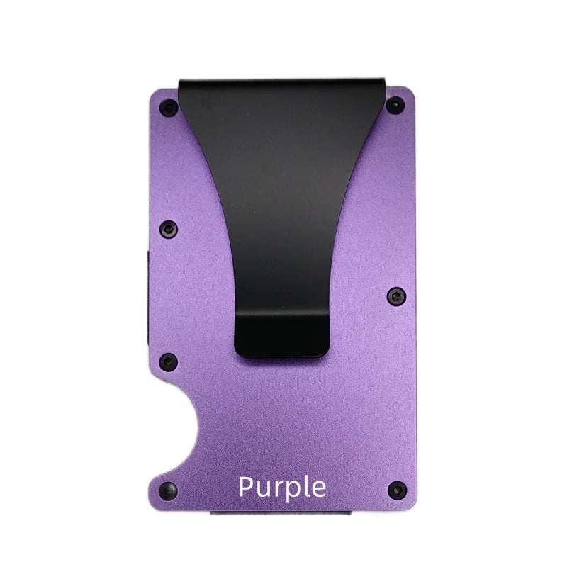 RFID Blocking Aluminium Card Holder/Smart Metal Slim Men Wallets/Minimalist Aluminum Wallet