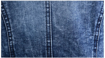 Elegant Diamonds Denim Jackets Women Vintage Jeans Jacket Ladies Spring Autumn outerwear Slim Casual Denim Coats