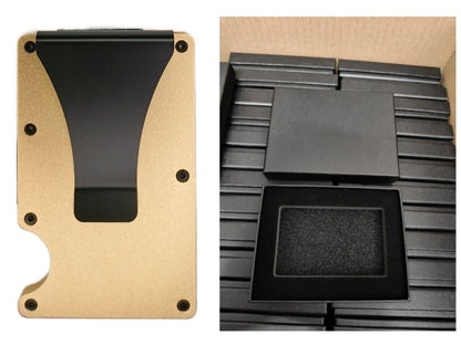 RFID Blocking Aluminium Card Holder/Smart Metal Slim Men Wallets/Minimalist Aluminum Wallet