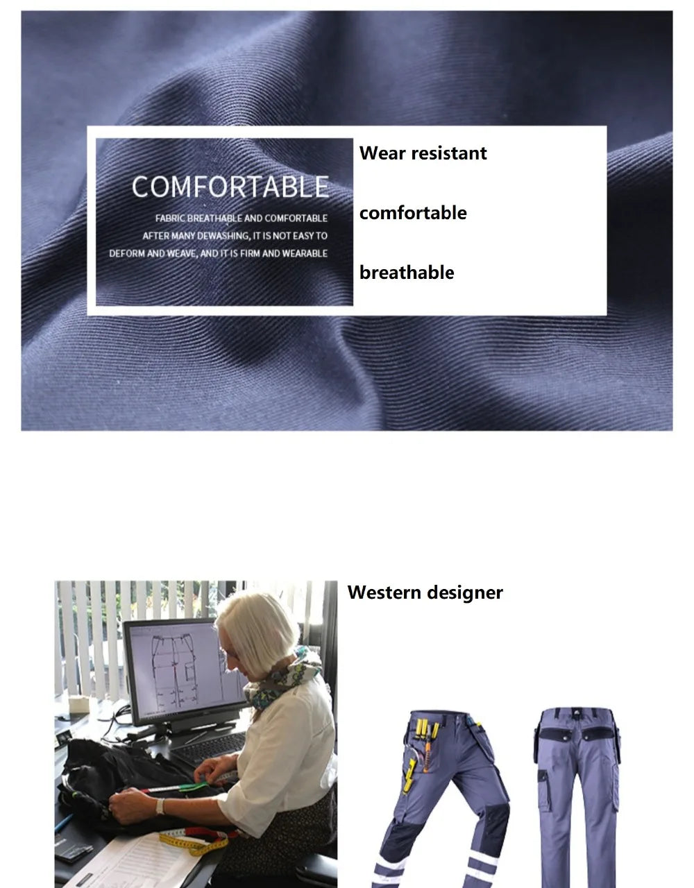 Work Clothes Men's maintainance Working Suit Wear-resistant Welder Suit Hi Vis Multi-pocket Labor safety Uniform Mechanical Suit
