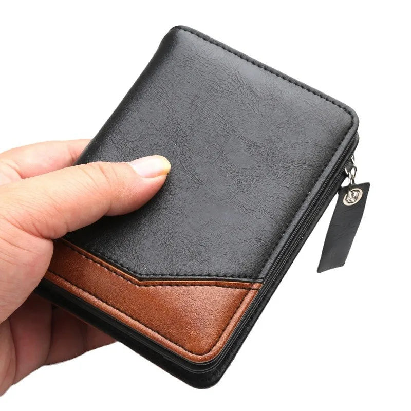 New Style Men Wallets PU Leather Handmade Card Holder Bags High-capacity Multi Functions Wallets