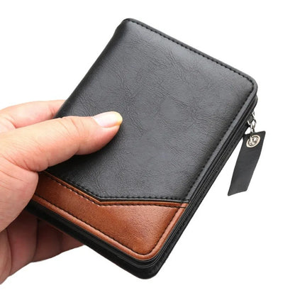 New Style Men Wallets PU Leather Handmade Card Holder Bags High-capacity Multi Functions Wallets