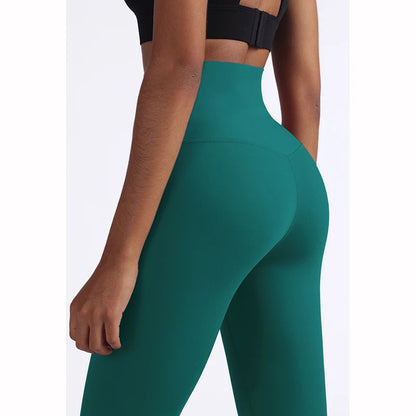 Vnazvnasi Hot Sale New Arrival Skin-Friendly Female Yoga Leggings Solid Color High Waist Outside Running Pants Calf-Length