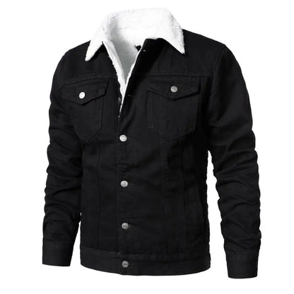 Men Light Blue Denim Jackets Slim Casual Denim Coats New Male High Quality Cotton Thicker Winter Jean Jackets Warm Coats XS-6XL