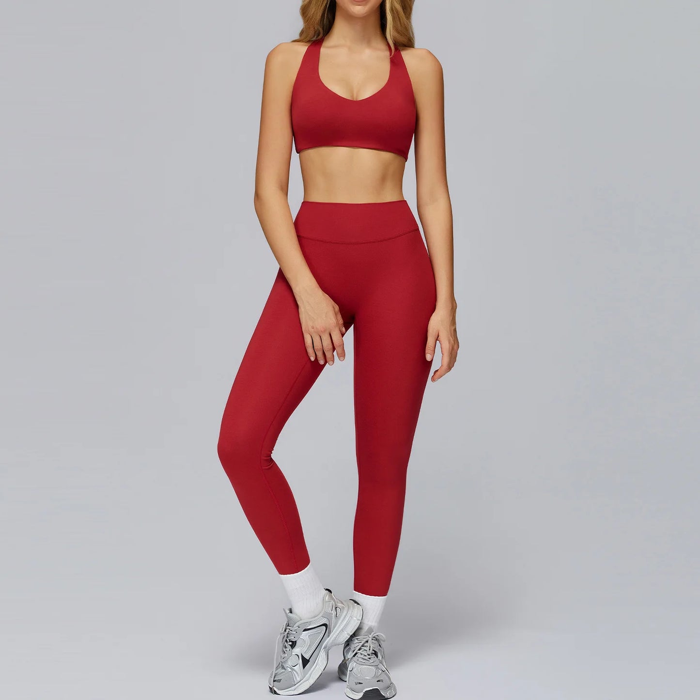 2025 Women 2 Piece Sets Impact Sports Bra Crop Tops High Waist Leggings Yoga Sport Outdoor Workout Lounge Wear Yoga Sets