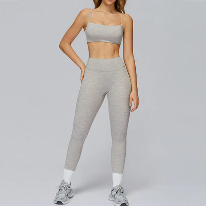 2025 Women 2 Piece Sets Impact Sports Bra Crop Tops High Waist Leggings Yoga Sport Outdoor Workout Lounge Wear Yoga Sets