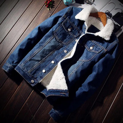Chaqueta informal para hombre, chaquetas vaqueras, ropa de calle, abrigo para hombre, abrigo de otoño e invierno, abrigos gruesos y cálidos de lana HipHop a la moda para hombre