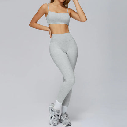 2025 Women 2 Piece Sets Impact Sports Bra Crop Tops High Waist Leggings Yoga Sport Outdoor Workout Lounge Wear Yoga Sets