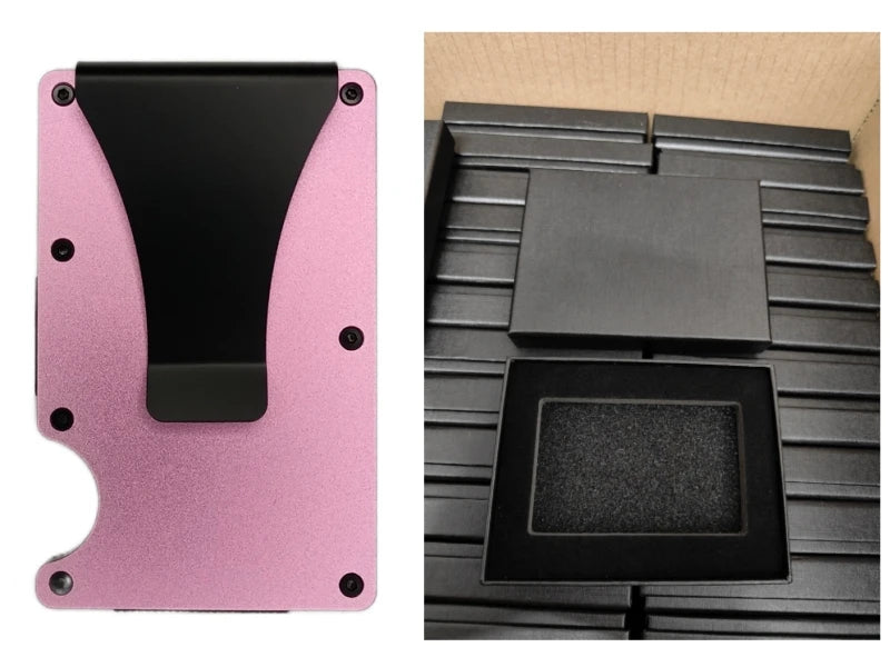 RFID Blocking Aluminium Card Holder/Smart Metal Slim Men Wallets/Minimalist Aluminum Wallet