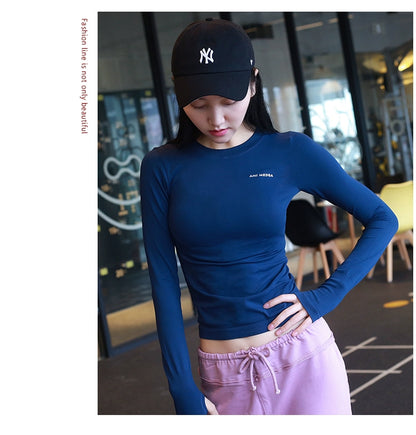 Lanwen Workout Clothes Women's Bottoming Shirt Long Sleeves Spring & Fall Outdoor