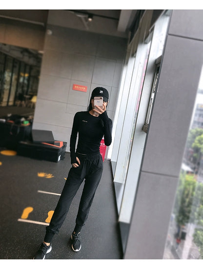 Lanwen Workout Clothes Women's Bottoming Shirt Long Sleeves Spring & Fall Outdoor