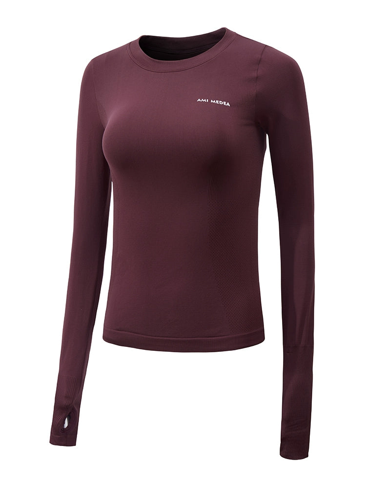Lanwen Workout Clothes Women's Bottoming Shirt Long Sleeves Spring & Fall Outdoor