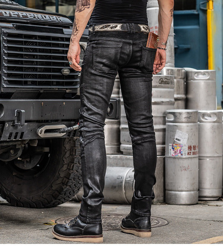 Uglybros Ugly Brothers Cycling Pants Coating Windproof Locomotive Style Denim Drop-Resistant Harley Retro Motorcycle Pants Men and Women