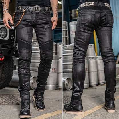Uglybros Ugly Brothers Cycling Pants Coating Windproof Locomotive Style Denim Drop-Resistant Harley Retro Motorcycle Pants Men and Women