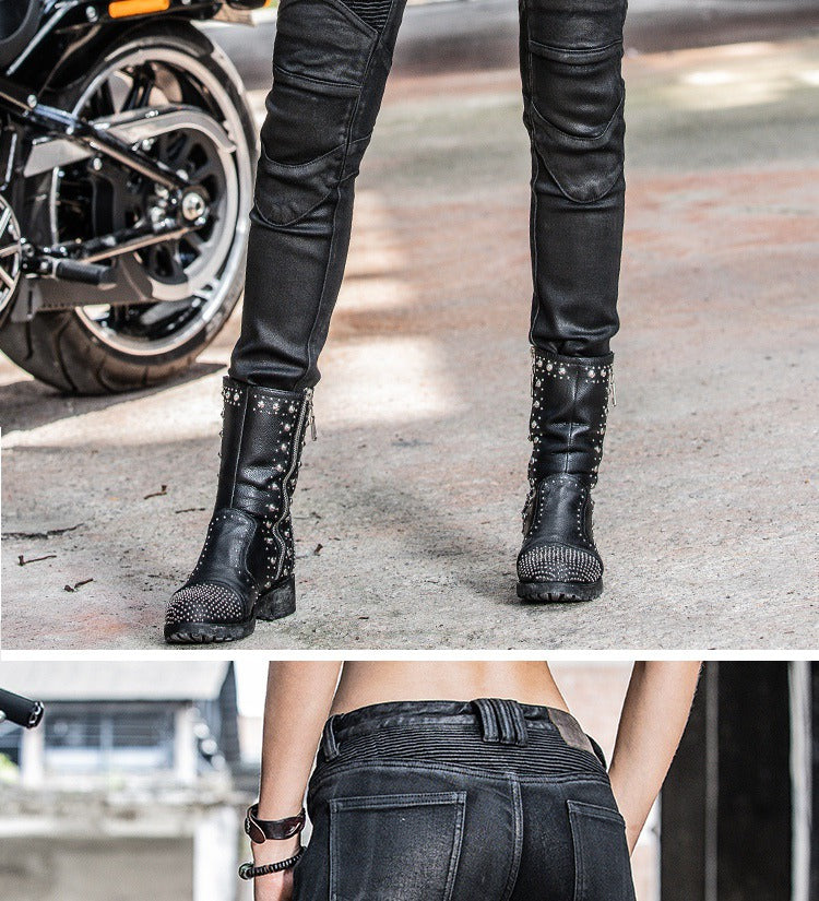 Uglybros Ugly Brothers Cycling Pants Coating Windproof Locomotive Style Denim Drop-Resistant Harley Retro Motorcycle Pants Men and Women