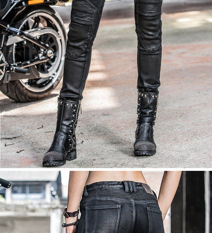 Uglybros Ugly Brothers Cycling Pants Coating Windproof Locomotive Style Denim Drop-Resistant Harley Retro Motorcycle Pants Men and Women