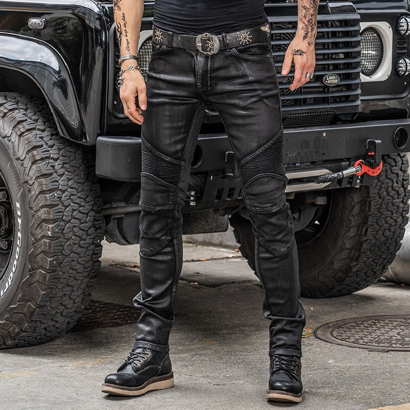 Uglybros Ugly Brothers Cycling Pants Coating Windproof Locomotive Style Denim Drop-Resistant Harley Retro Motorcycle Pants Men and Women