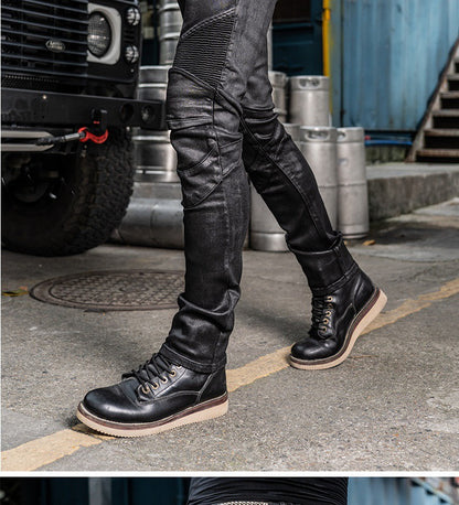 Uglybros Ugly Brothers Cycling Pants Coating Windproof Locomotive Style Denim Drop-Resistant Harley Retro Motorcycle Pants Men and Women