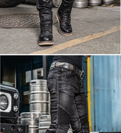 Uglybros Ugly Brothers Cycling Pants Coating Windproof Locomotive Style Denim Drop-Resistant Harley Retro Motorcycle Pants Men and Women