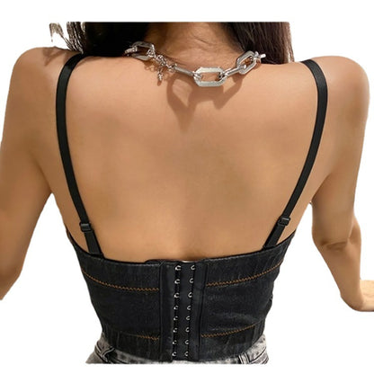 Sexy Fishbone Underwear Cowboy Base Sling Women's Inner Climbing Trendy Ins Slimming Tube Top Outer Wear