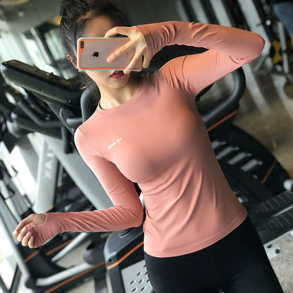 Lanwen Workout Clothes Women's Bottoming Shirt Long Sleeves Spring & Fall Outdoor