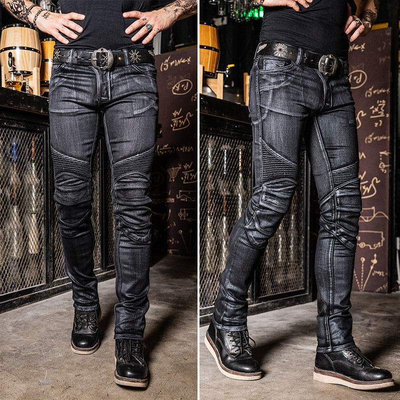 Uglybros Ugly Brothers Cycling Pants Coating Windproof Locomotive Style Denim Drop-Resistant Harley Retro Motorcycle Pants Men and Women
