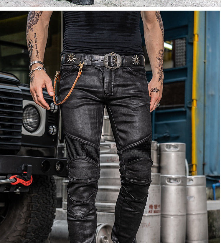 Uglybros Ugly Brothers Cycling Pants Coating Windproof Locomotive Style Denim Drop-Resistant Harley Retro Motorcycle Pants Men and Women