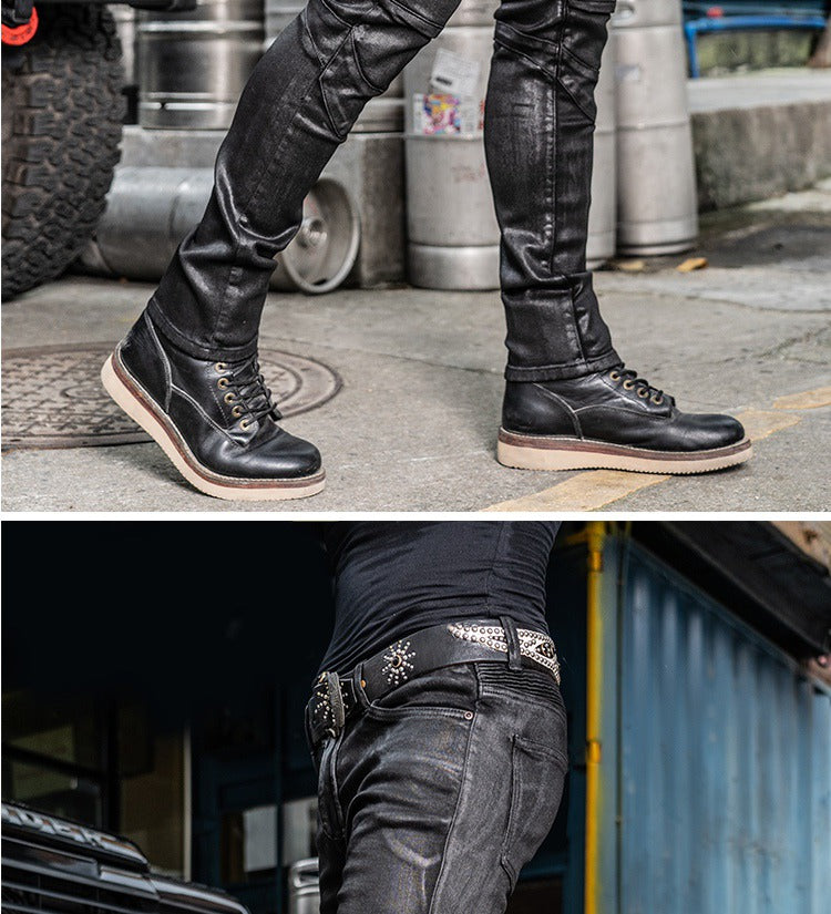Uglybros Ugly Brothers Cycling Pants Coating Windproof Locomotive Style Denim Drop-Resistant Harley Retro Motorcycle Pants Men and Women
