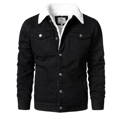 Chaquetas vaqueras de color azul claro para hombre, abrigos vaqueros informales ajustados, chaquetas vaqueras de invierno más gruesas de algodón de alta calidad para hombre, abrigos cálidos XS-6XL
